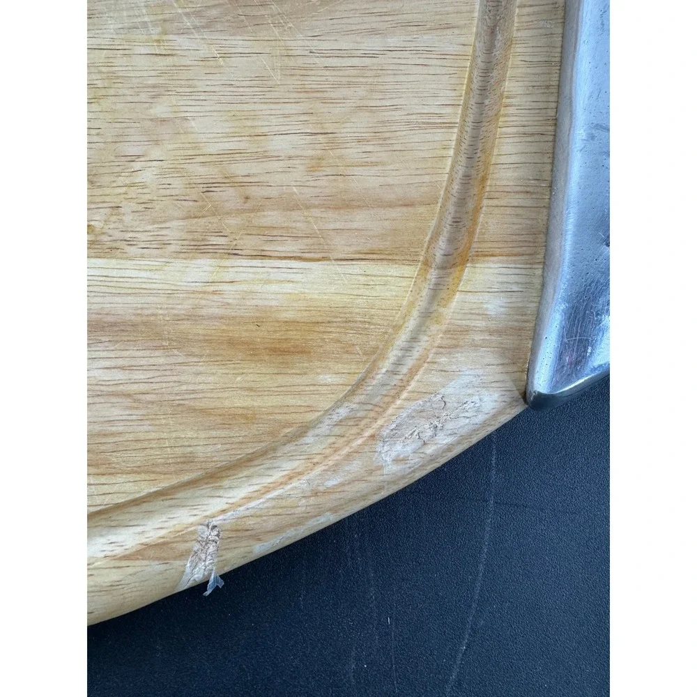 Winsome‎ Wood Vintage Turkey Cutting Board Serving Platter Metal Head Tail 22in